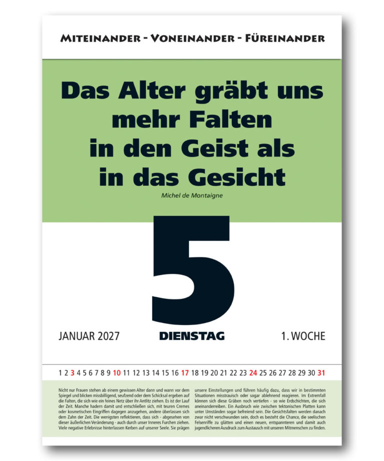 Zitatekalender Spruchkalender Lebensweisheiten Impuls-Kalender-GmbH